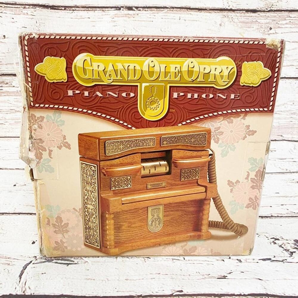 Vintage Grand Ole Oprey Wooden Piano Phone 1996